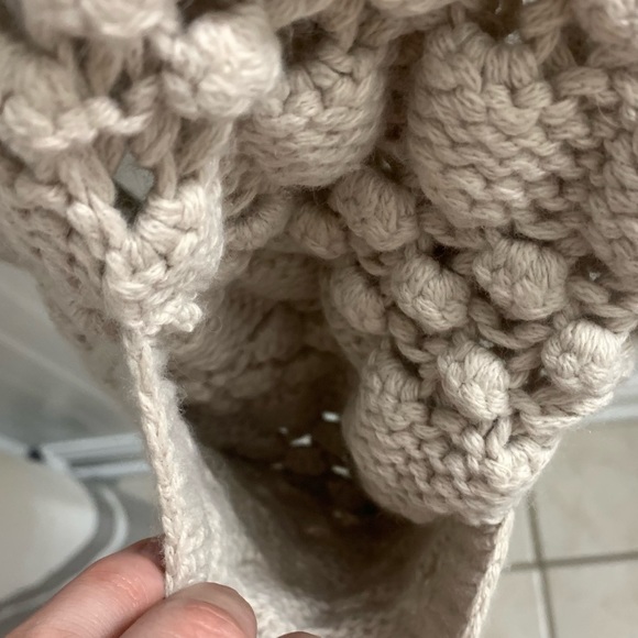 REBECCA TAYLOR Cream Ivory Crochet Open Knit Dolman Cocoon Sweater Cardigan XS/S - Picture 5 of 13